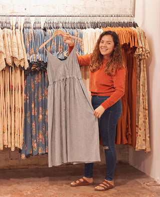Jennifer | Lincoln Lapis Gingham PETITE Christy Dawn Jennifer | Lincoln Lapis Gingham PETITE Christy Dawn