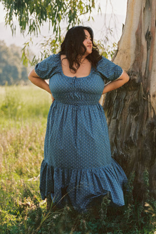 The Brynne Dress Extended | Essence Blue