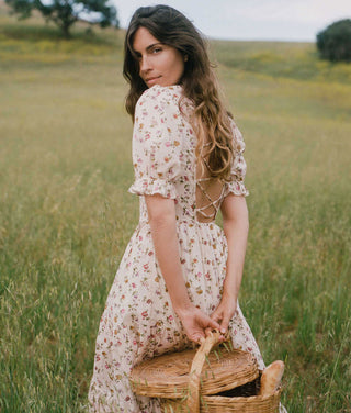 The Amalia Dress | Cream Garden
