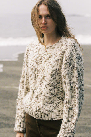 The Anja Sweater | Speckled Maple