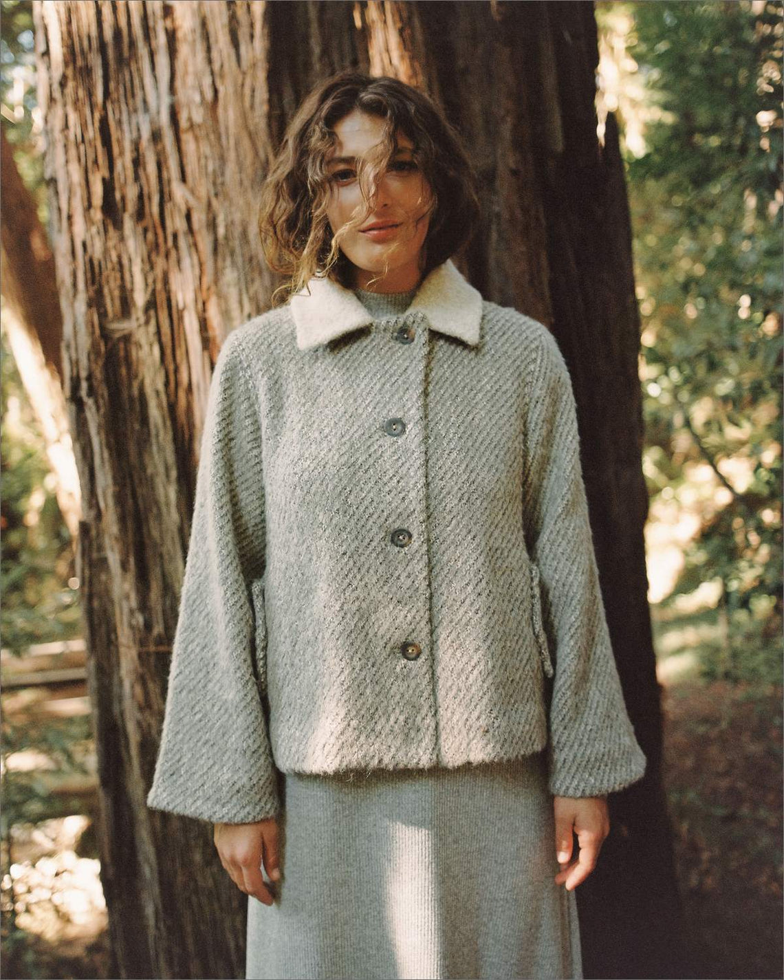 CHRISTIE DAWN USA designer label linen coat