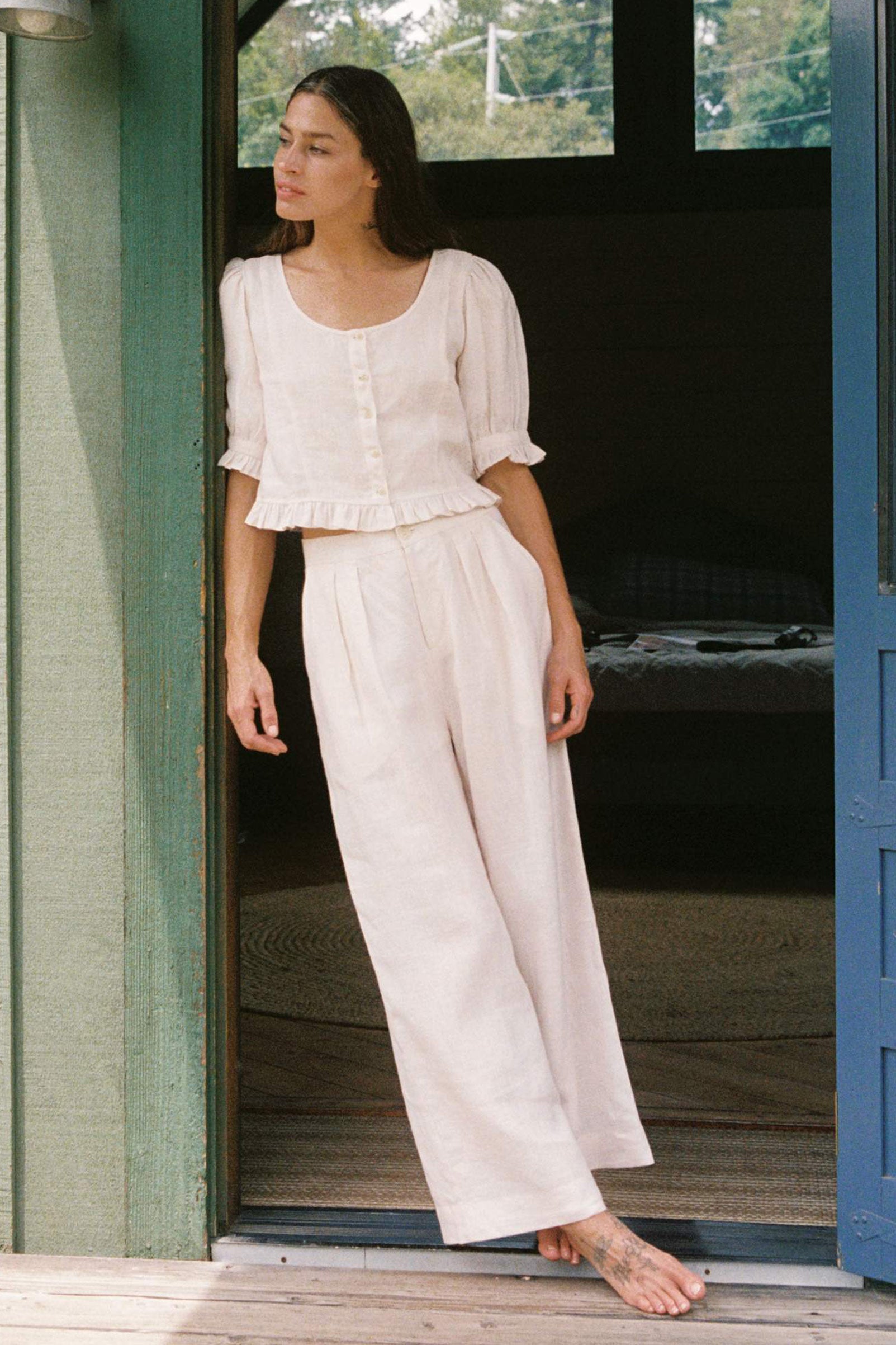 The Asa Pant | Pearl Linen – Christy Dawn