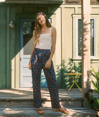 The Ava Pant | Indigo Sunflower