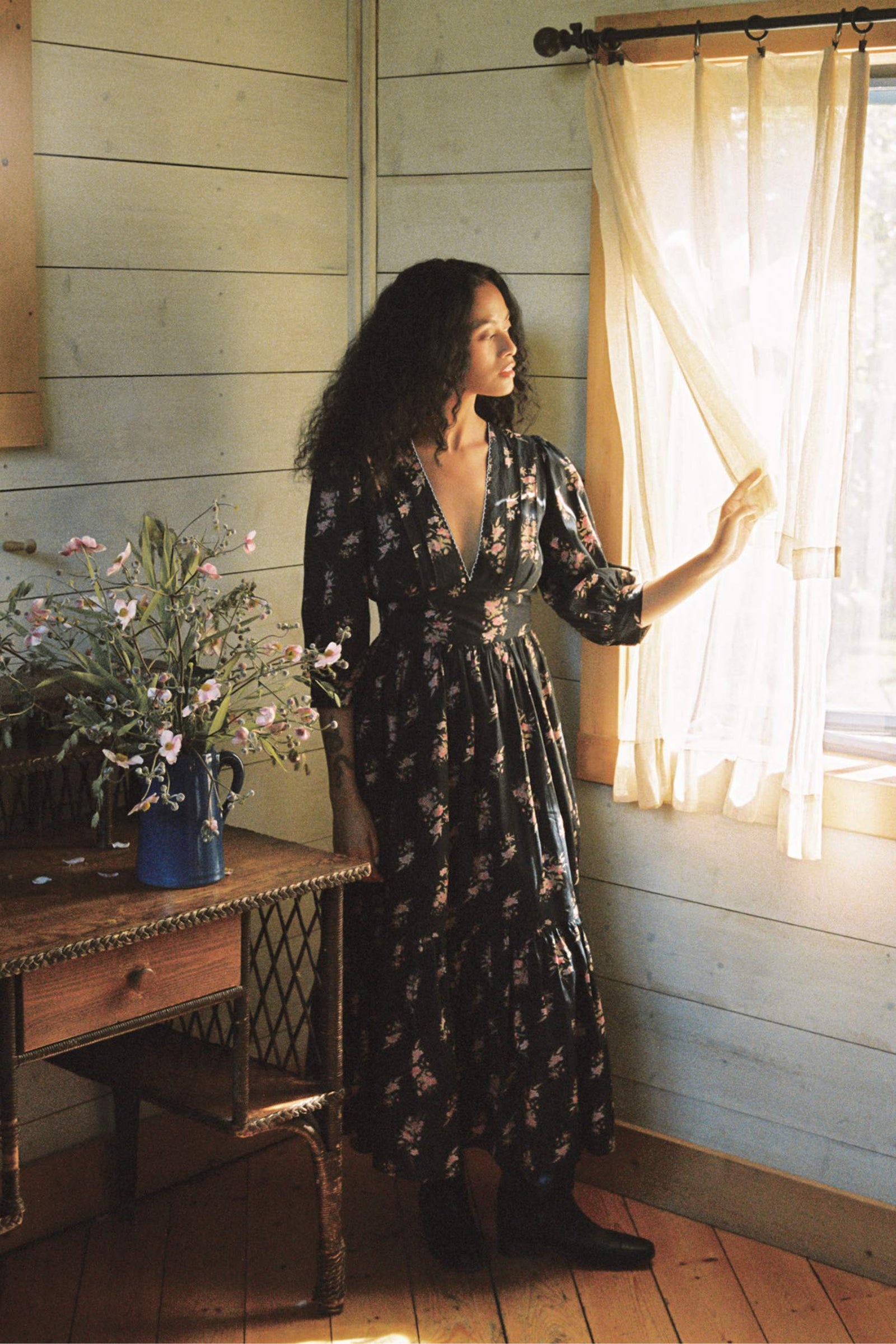 French Bouquet Puff Sleeve Dress Sサイズ（Summer Dresses for Women  