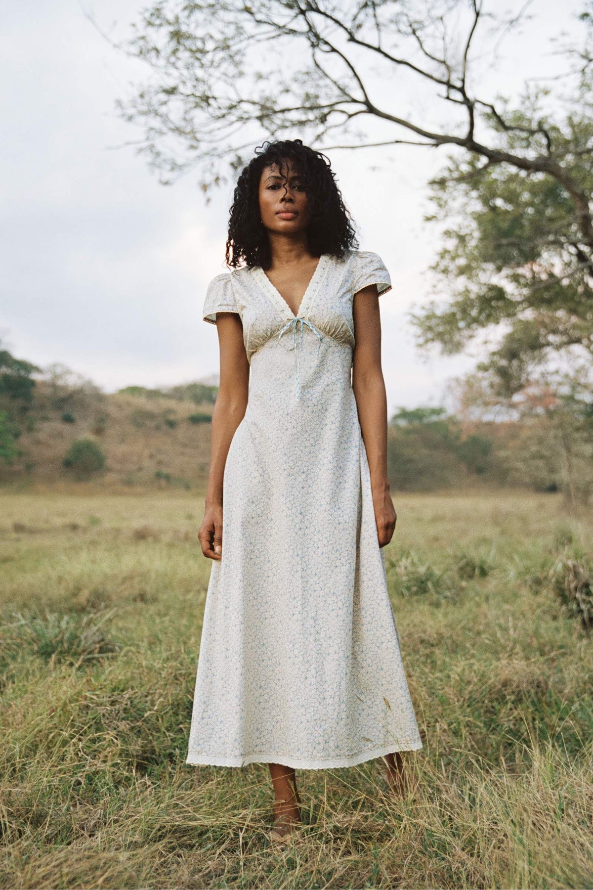 fitted lace wedding dress Cordiela Cotton Maxi Dress - Terrazzo Flower Yellow