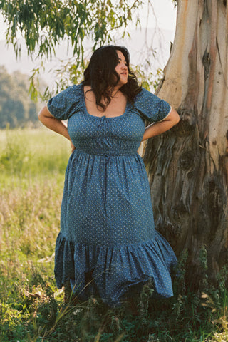 The Brynne Dress Extended | Essence Blue