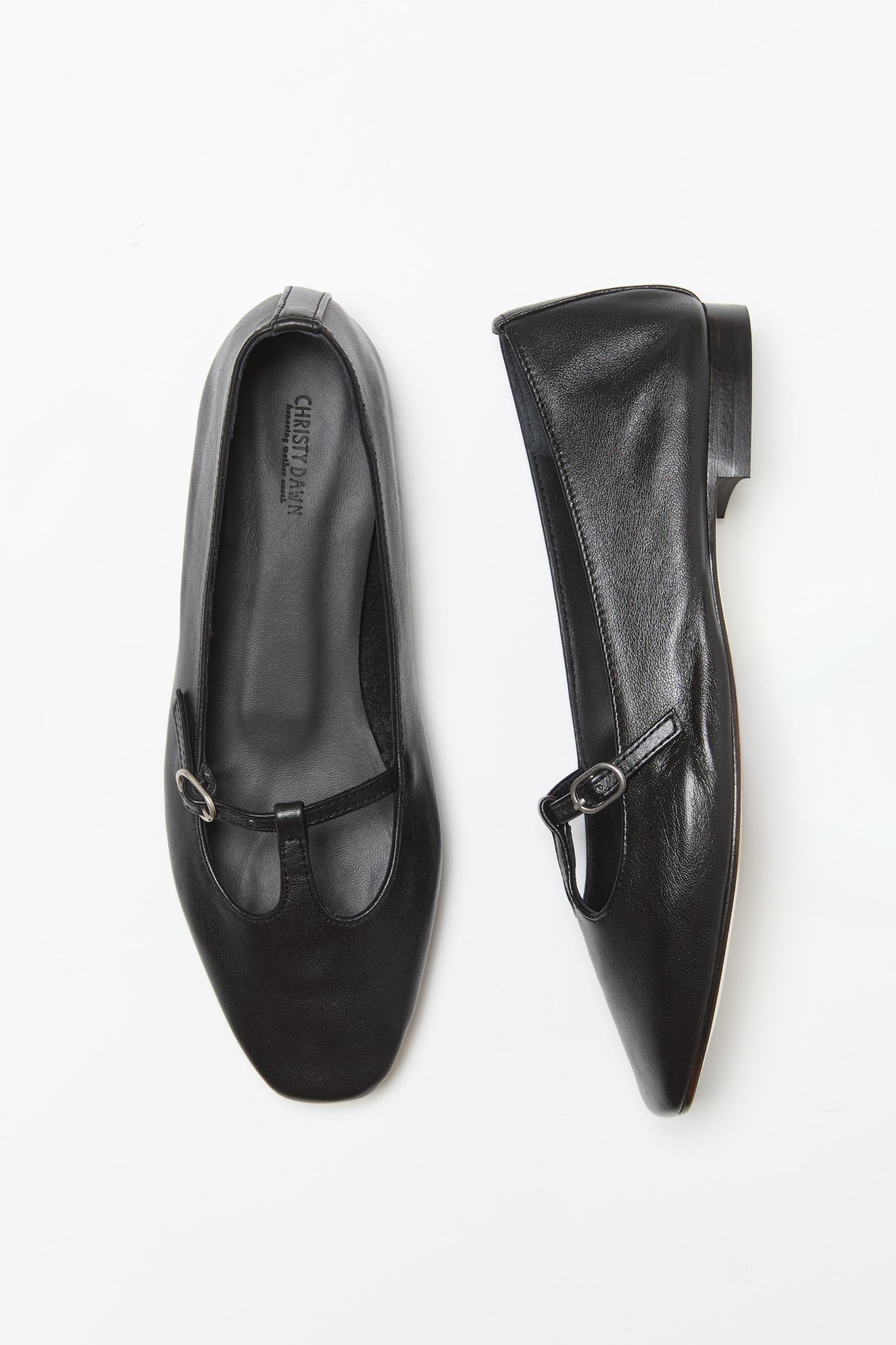 The Ballerina T-Strap| Nero – Christy Dawn