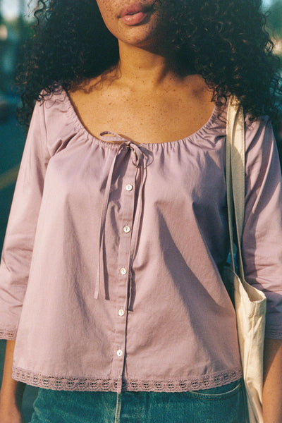 The Camelia Blouse | Lavender Mist – Christy Dawn