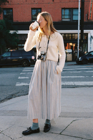 The Xander Skirt | Antique Stripe