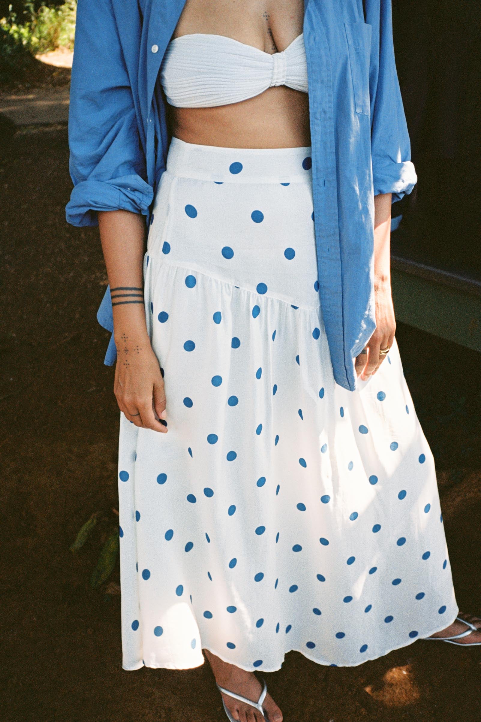 The Edna Skirt | Azure Dot – Christy Dawn