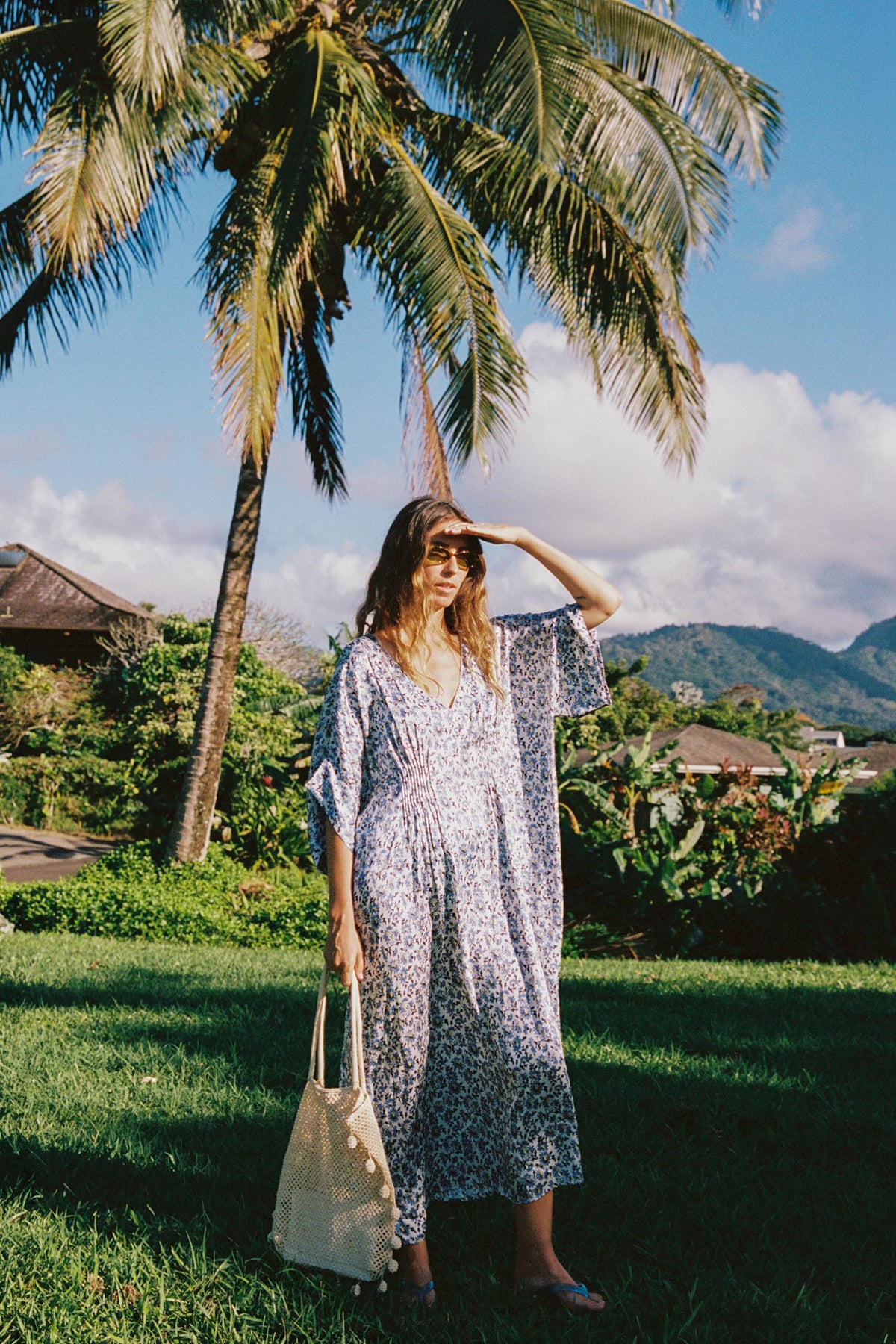 sunflower beach dress The Aika in Azure, Size Small designed for effortless beauty Shipping delay Jan 22 - Feb 5 Maeve Sleeveless V-Neck Tiered Color:Newport Blue