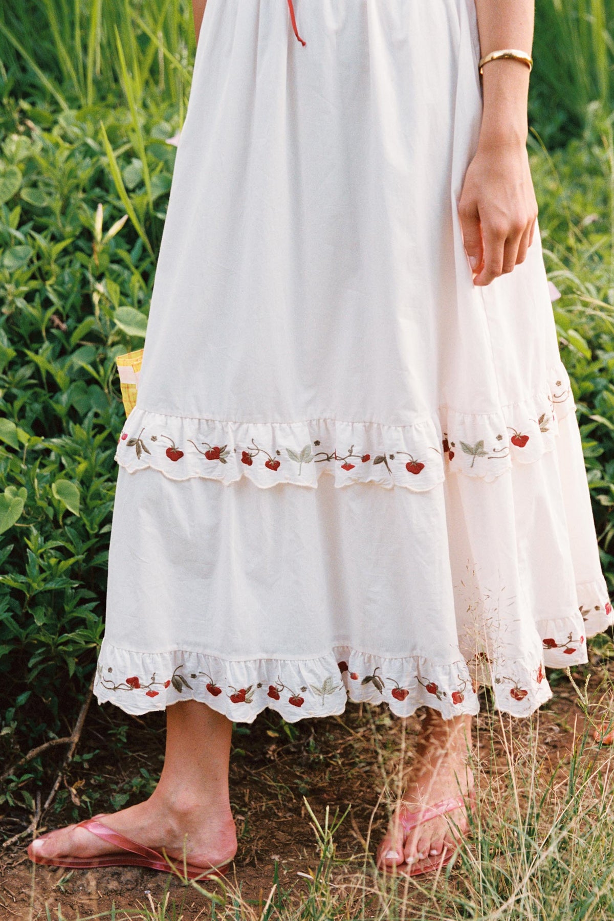 strawberry embroidered dress Sweet As Strawberry