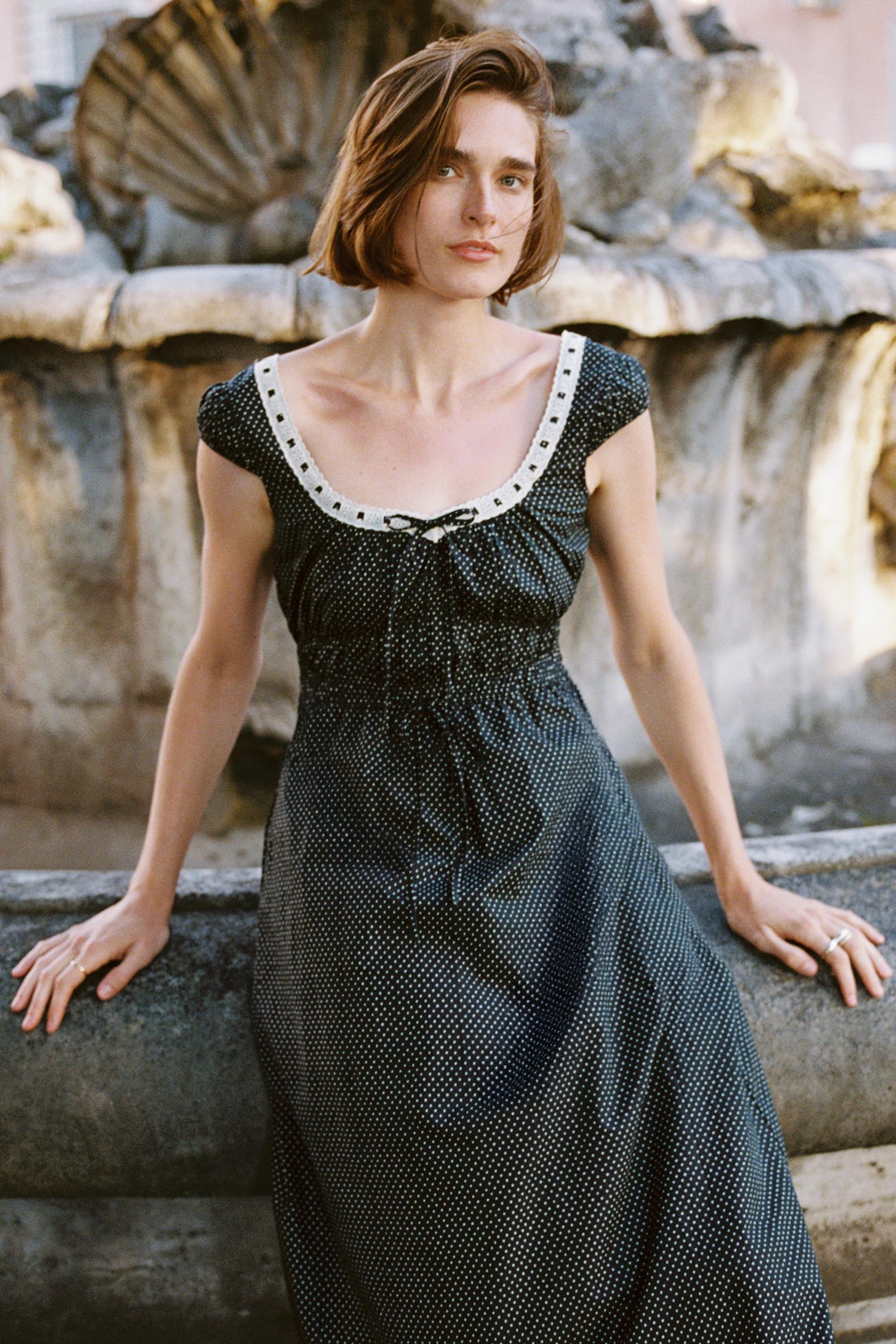 The Kelly Dress | Noir Dot – Christy Dawn
