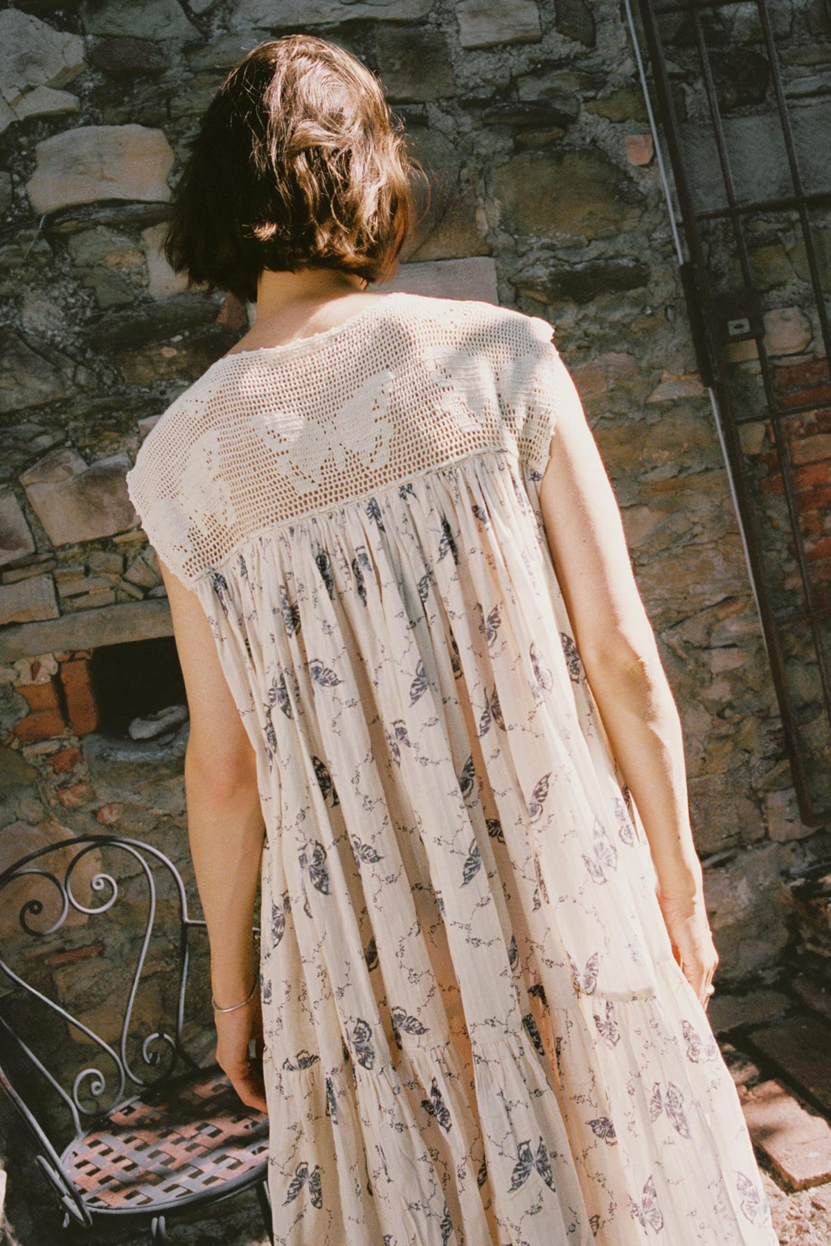 criss cross waist dobby mesh dress The Marisol Dress
