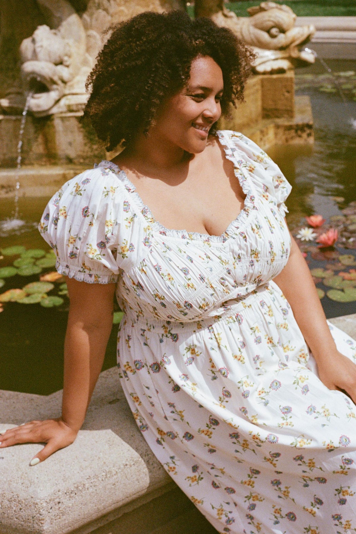 The Matilde Dress Extended in Alabaster Daisy, Size 3XL, Organic Cotton | U25A The Matilde Dress Extended in Alabaster Daisy, Size 3XL, Organic Cotton | U25A