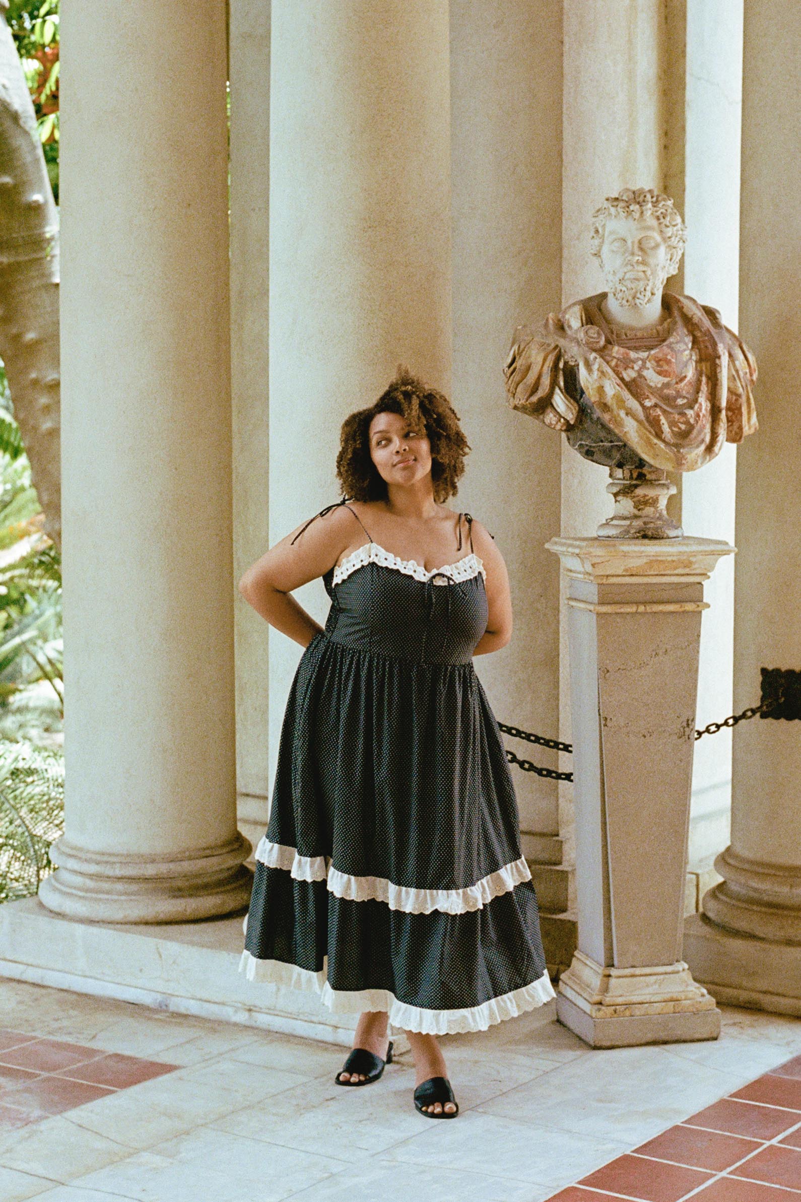 The Emma Dress Extended | Noir Dot – Christy Dawn