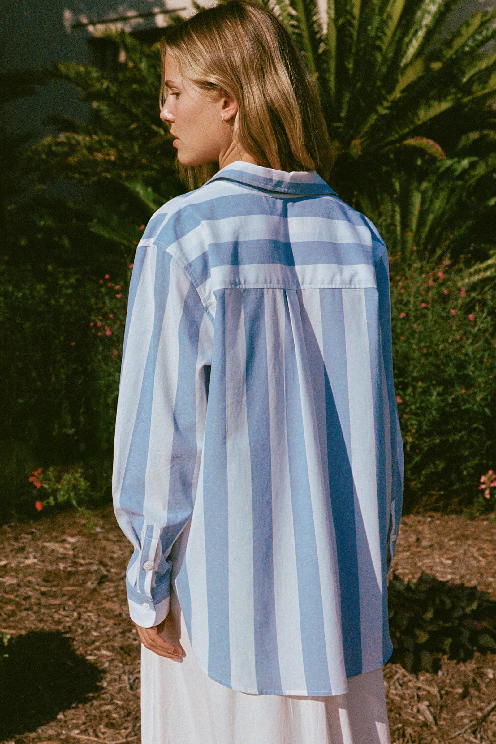 The Mirren Shirt | Blue Stripe – Christy Dawn
