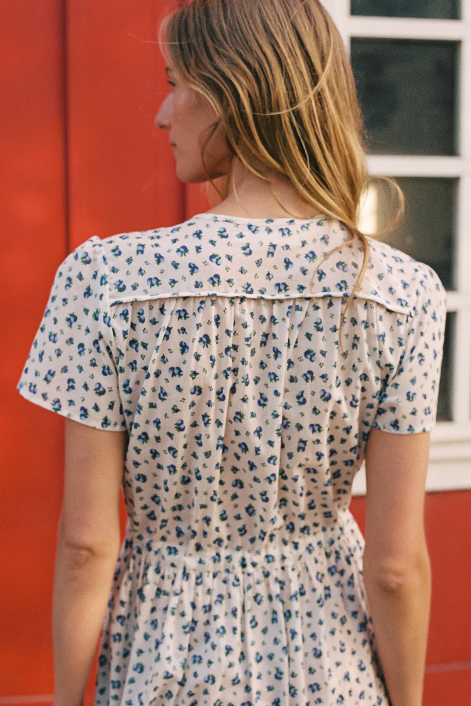 The Simple Dawn Dress | Cream Blueberry Harvest – Christy Dawn