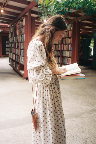 The Adelia Dress | Cream Grape Harvest