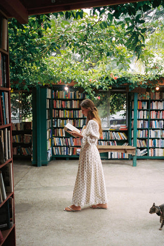 The Adelia Dress | Cream Grape Harvest