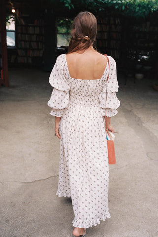 The Adelia Dress | Cream Grape Harvest