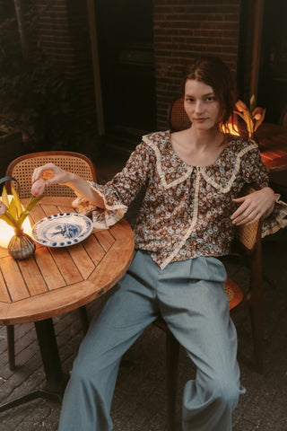 The Amaranta Blouse | Moss Morning Glory