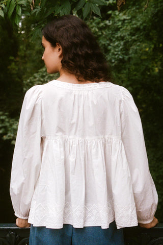 The Callie Blouse | Alabaster