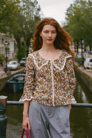 The Amaranta Blouse | Moss Morning Glory
