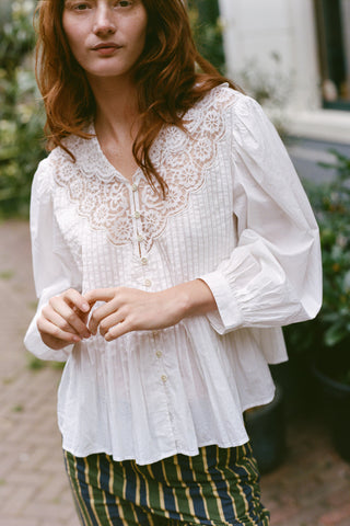The Edwina Blouse | Alabaster