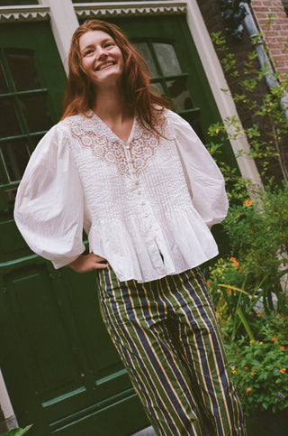The Edwina Blouse | Alabaster
