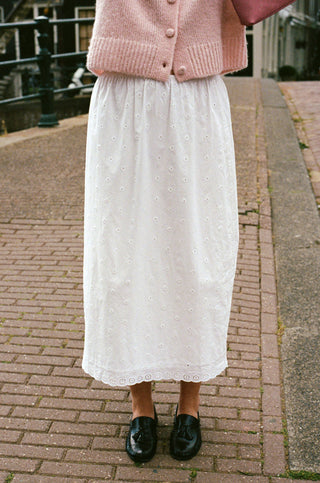 The Tania Skirt | Alabaster Eyelet