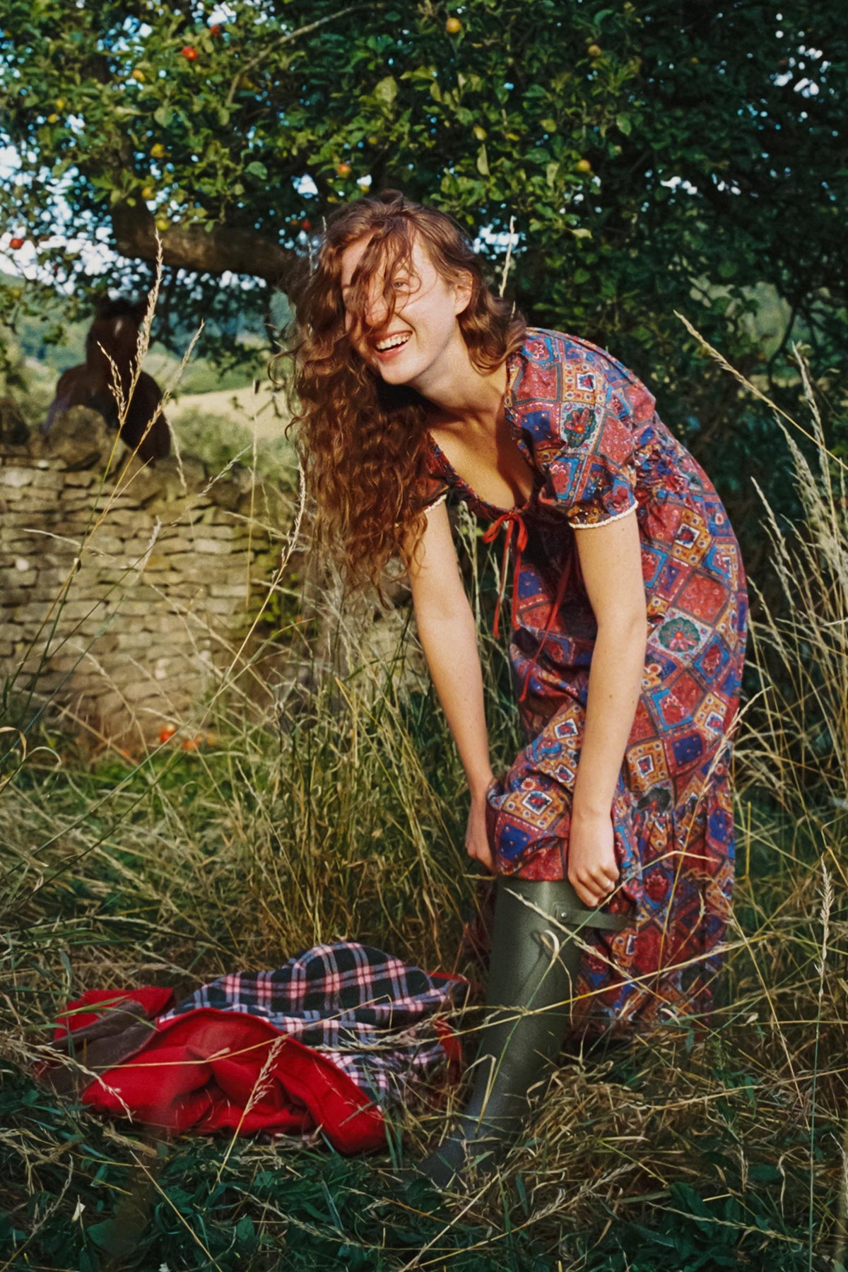 The Brynne Dress Ruby Patchwork – Christy Dawn