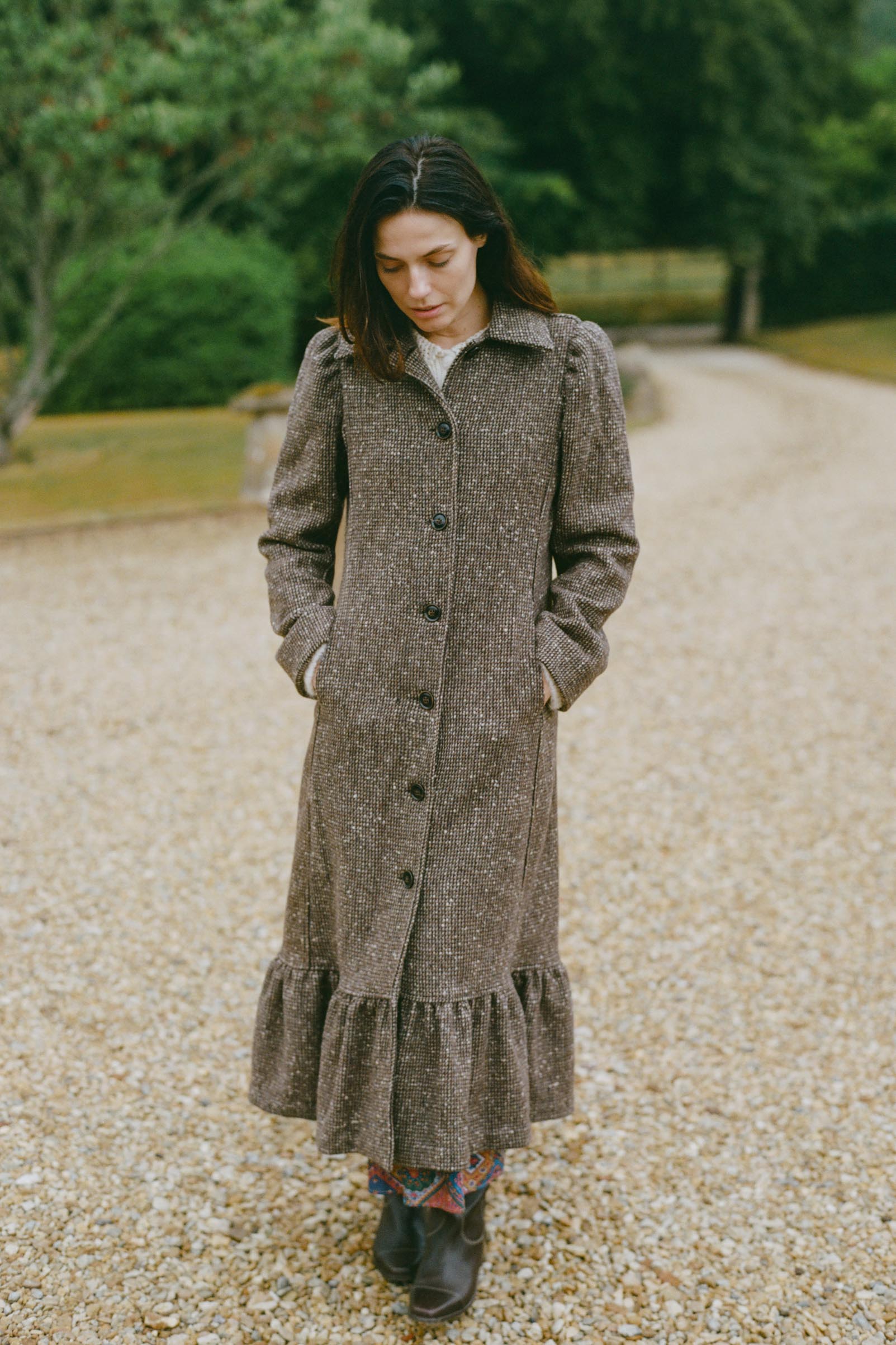 The Lennox Coat | Chocolate Tweed – Christy Dawn
