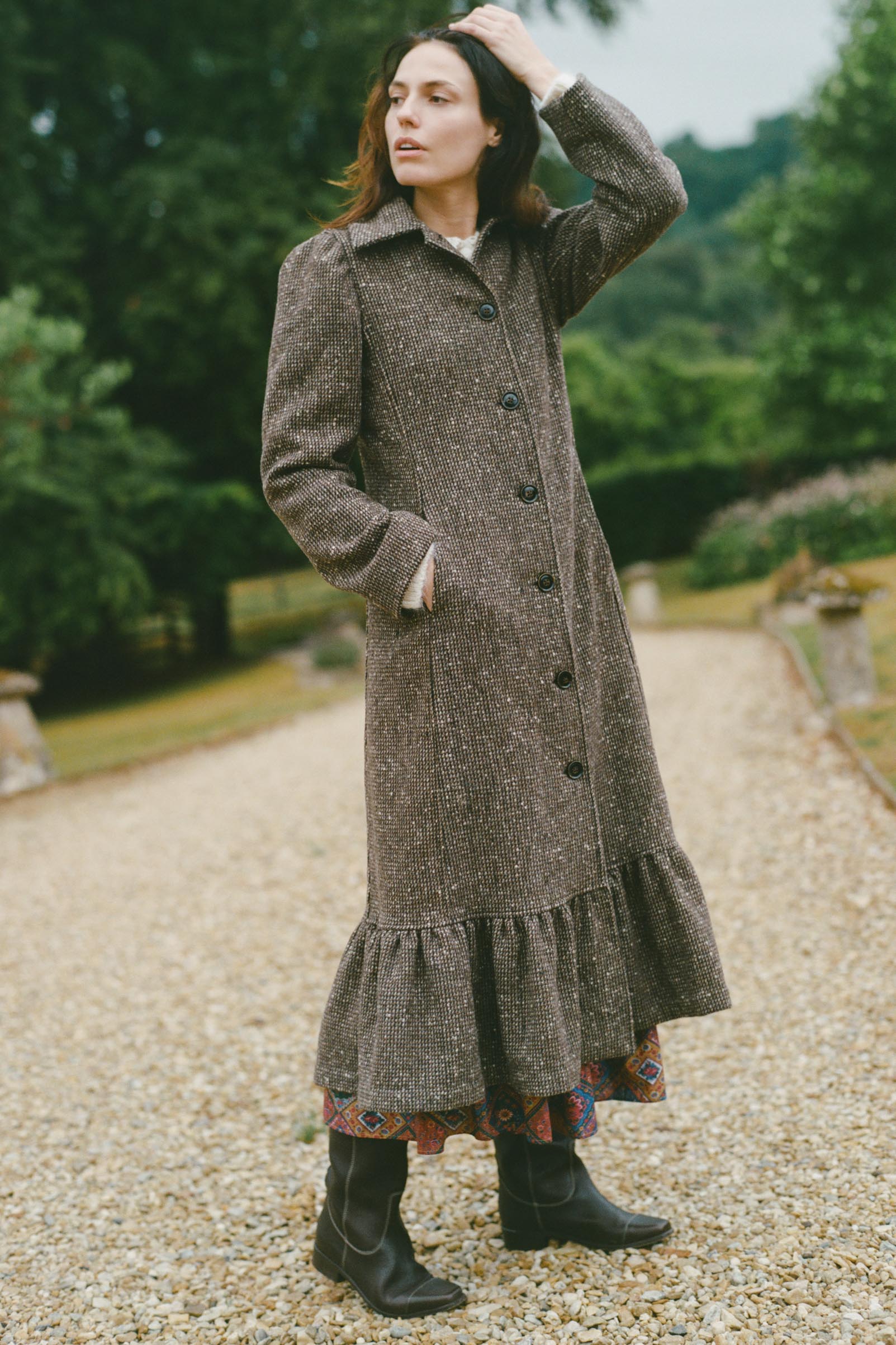 The Lennox Coat | Chocolate Tweed – Christy Dawn
