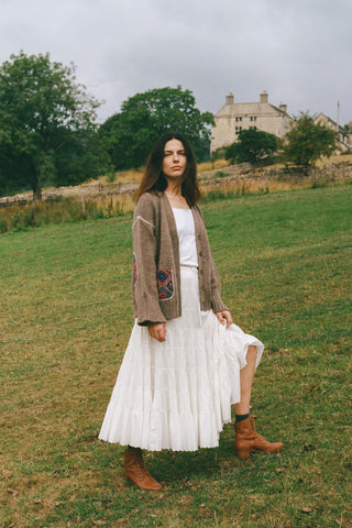 The Helga Cardigan | Pebble Christy Dawn The Helga Cardigan | Pebble Christy Dawn