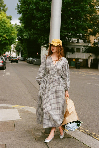 The Saunders Dress | Slate Gingham