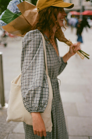 The Saunders Dress | Slate Gingham