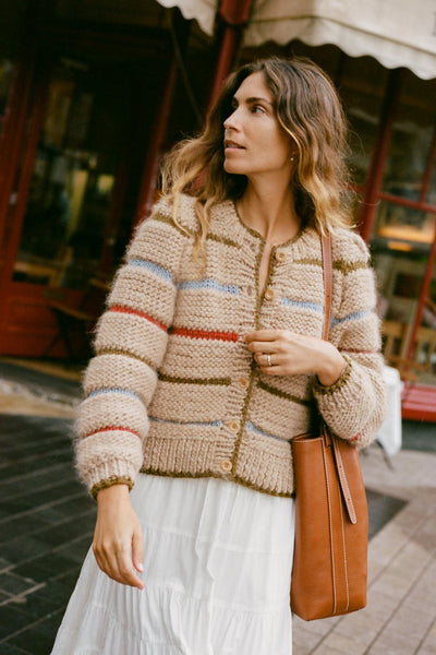 The Leandra Cardigan| Kaleidoscope Stripe – Christy Dawn