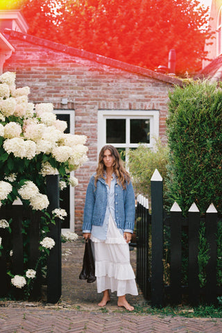 The Nilton Cardigan | Basketweave Blue