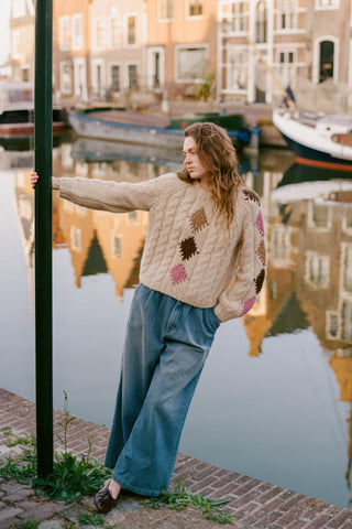 The Ricky Sweater | Oatmeal Argyle