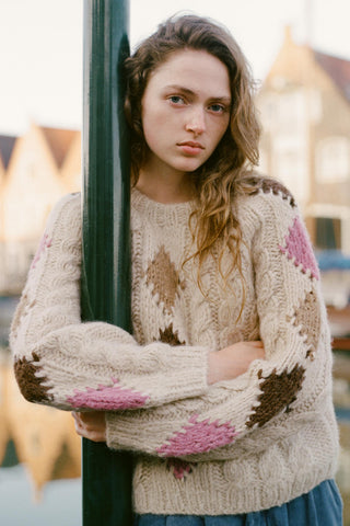 The Ricky Sweater | Oatmeal Argyle