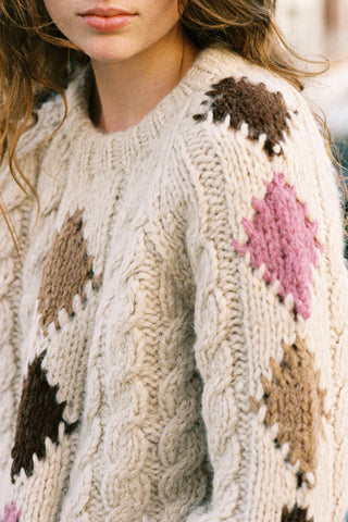 The Ricky Sweater | Oatmeal Argyle