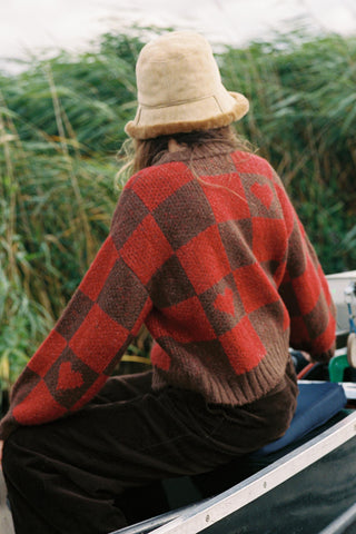 The Honey Sweater | Fireplace Red Hearts