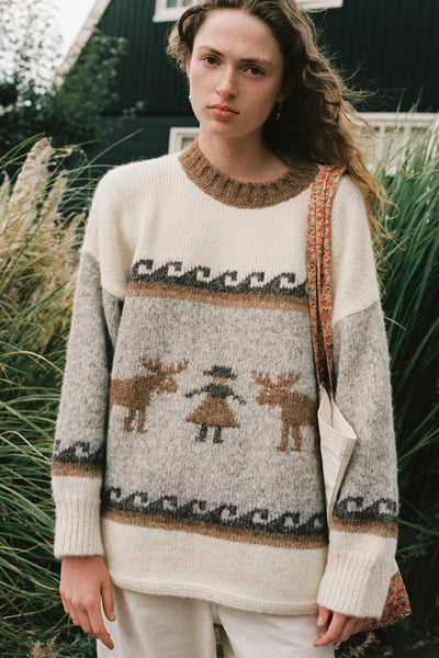 The Dad Sweater | Moose Jacquard – Christy Dawn