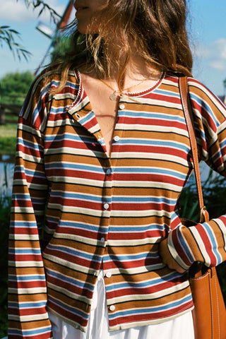 The Alison Cardigan | Woodland Stripe