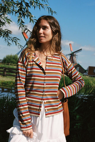 The Alison Cardigan | Woodland Stripe