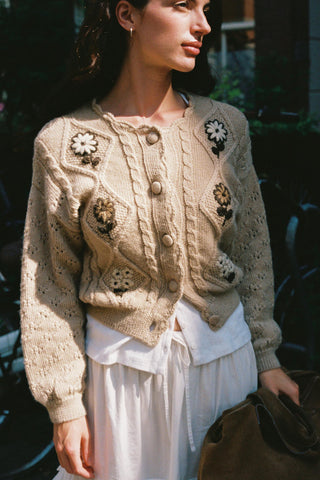The Clover Cardigan | Oatmeal