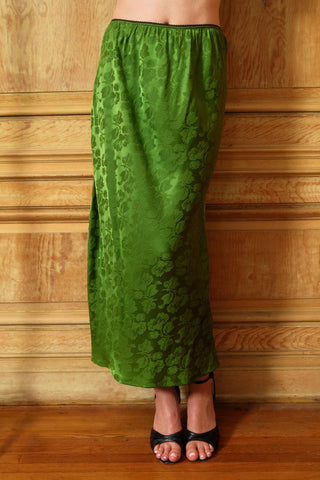 The Helen Bias Skirt | Emerald Jacquard