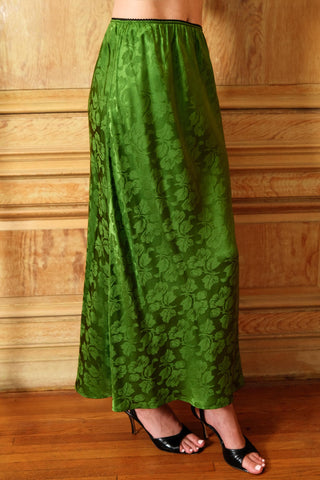 The Helen Bias Skirt | Emerald Jacquard