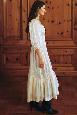 The Ornella Dress | Macadamia Jacquard